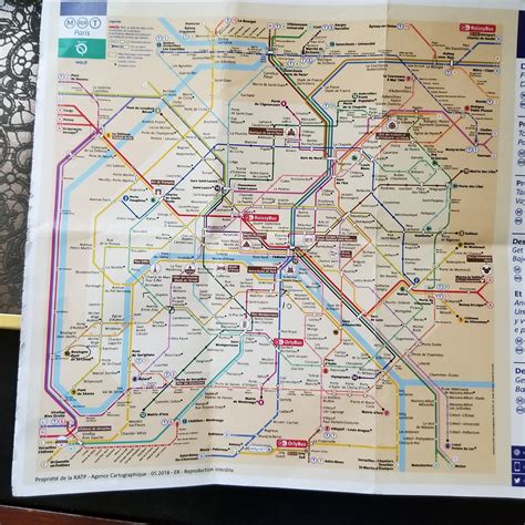 Paris Metro Map Photo