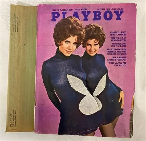 Vintage Playboy Magazine October Lainie Kazan First Ever Twin Playmates Picclick