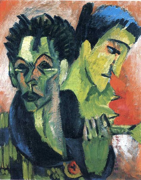 Ernst ludwig kirchner, german painter and printmaker who was one of the leaders of a group of expressionist artists known as die brücke (the bridge). Douple Self-Portrait - Ernst Ludwig Kirchner - WikiArt.org ...