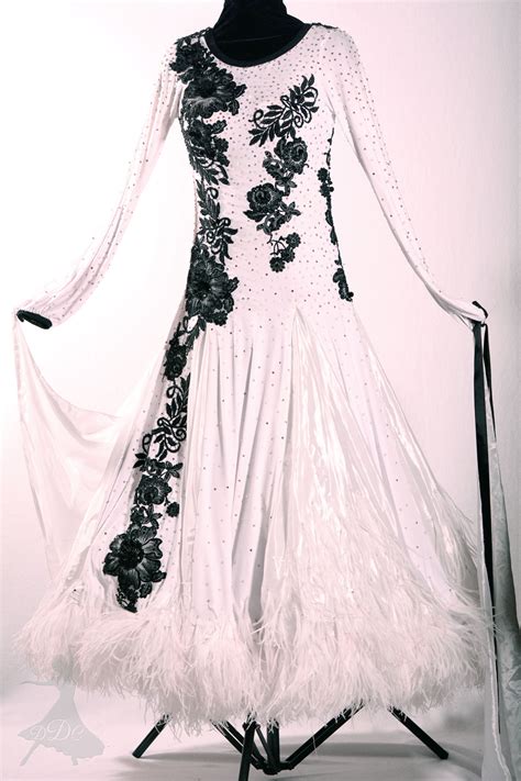 Noir Flowers Dance Dress Couture
