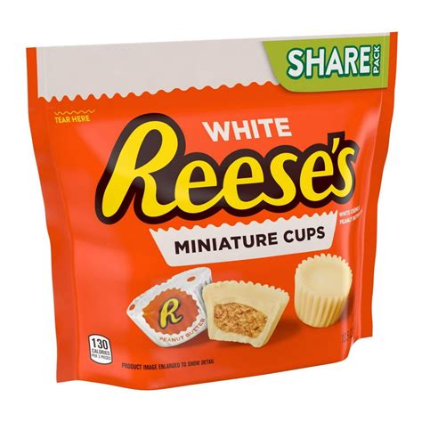 Reeses Miniatures White Crème Peanut Butter Cups Candy Individually