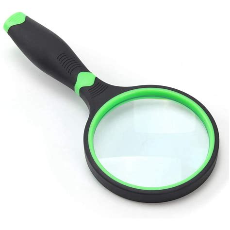 4x magnifying glass for reading and hobbies 75mm non scratch glass lens handheld magnifier