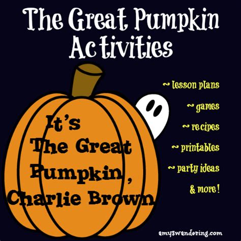Activities For Its The Great Pumpkin Charlie Brown