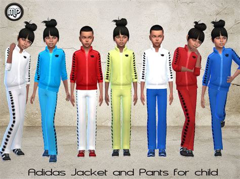 The Sims Resource Mp Adidas Jacket And Pants For Child
