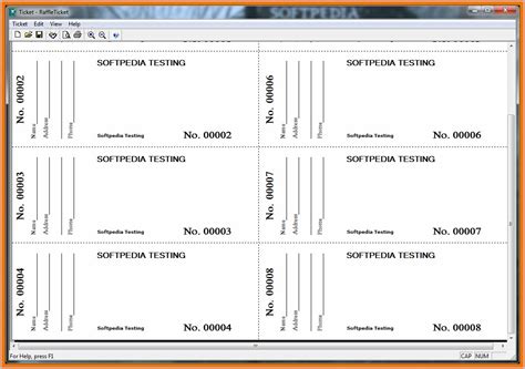 Microsoft Word Raffle Ticket Templates 8 Per Page Free Word Template