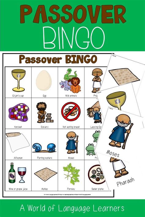 Passover Bingo Passover Crafts Passover Kids Passover Games