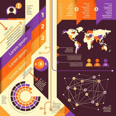 Abstract Colorful Modern Infographic Set Vector Download