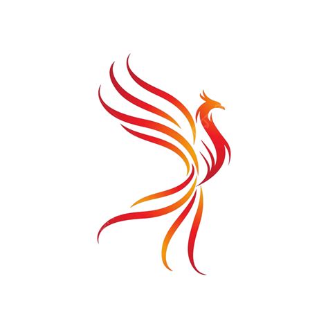 Phoenix Vector Icon Illustration Graphic Firebird Flame Vector Graphic