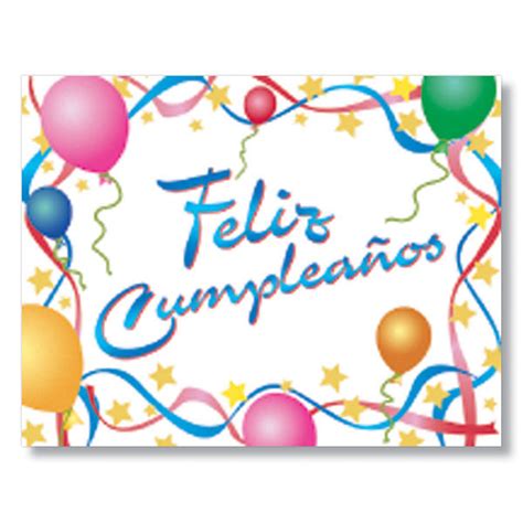 Feliz Cumpleanos Feliz Cumpleanos En Idioma Espanol Cartel Happy Spanish Birthday Cards