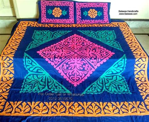 The Best Sindhi Style Ralli Bed Sheets Pure Handmade Aplic Bed Sheet Or