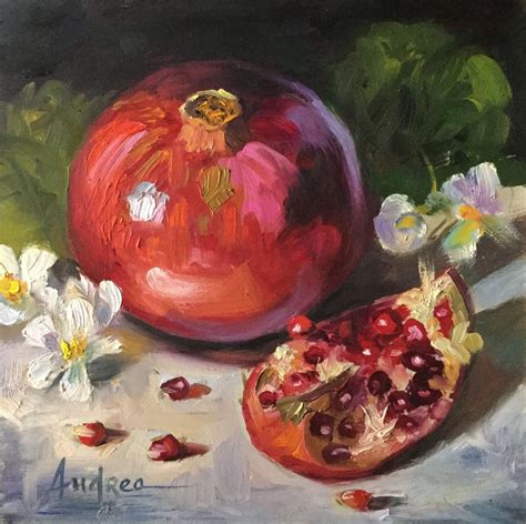 Beautiful Pomegranate 8x8 Oil On Board Etsy In 2021 Pomegranate Art