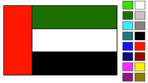 United Arab Emirates Uae Flag Drawing Step By Step Beautiful Country