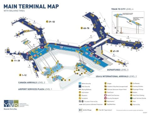 Vancouver Airport Terminal Map Airport Map Map Travel Info