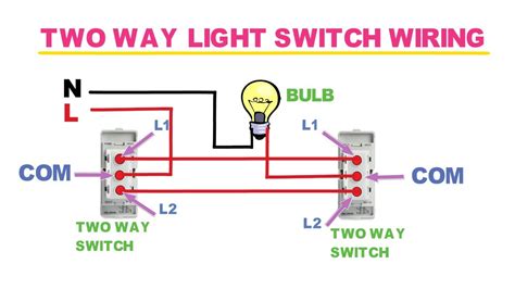 2 Way Switch Wiring Diagram Youtube
