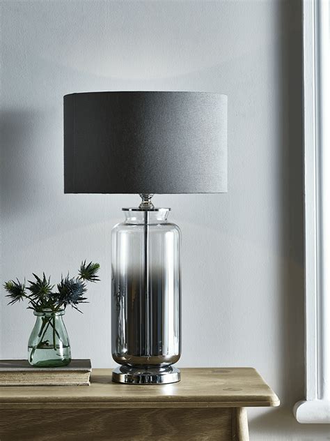 Grey Smoked Glass Table Lamp Glass Table Lamp Table Lamp Luxury