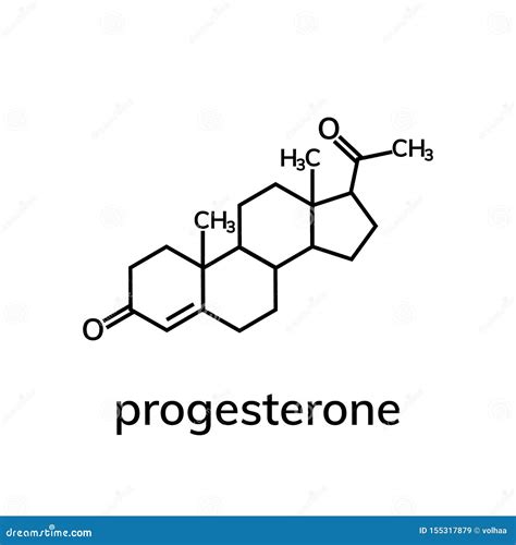 Progesterone Chemical Formula Stock Vector Illustration Of Formula Biology 155317879