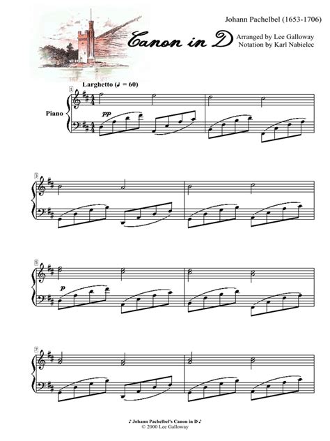 All ▾ free sheet music sheet music books digital sheet music musical equipment. Canon in D Canon in D: Arranged by Lee Galloway Notation ...
