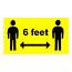6 Feet Apart Sign – Faulkner PPE And Protective Barriers