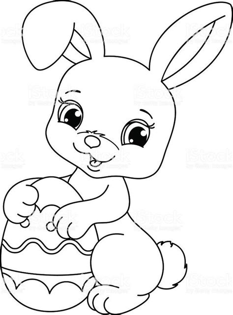 This funny bunny is looking for some love! Cute Easter Bunny Coloring Pages Easter Bunny Coloring ...