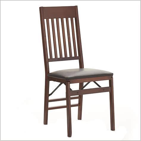 Cosco wood folding chair with vinyl seat and ladder back. Cosco Wood Folding Chair With Padded Seat - Chairs : Home ...