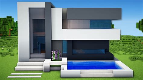 The house has an absolutely perfect design, it is good both inside and outside! Minecraft: Small & Easy Modern House Tutorial - How to ...