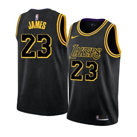 Lebron James Los Angeles Lakers Mens Nike 23 Swingman Black Mamba Jersey