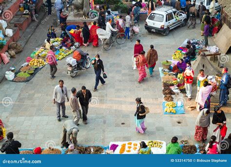 Market In Kathmandu Nepal Editorial Image Image Of Culture 53314750