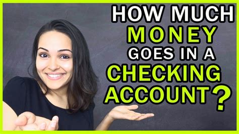 how much money should i keep in my checking account youtube