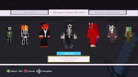Minecraft Xbox 360 Halloween Skin Pack Overview Youtube