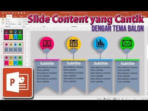 Cara Membuat Isi Slide Presentasi PowerPoint Yang Menarik Dengan Tema Balon YouTube