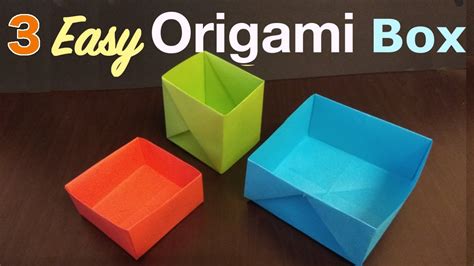 3 Ways To Make Easy Origami Box Youtube