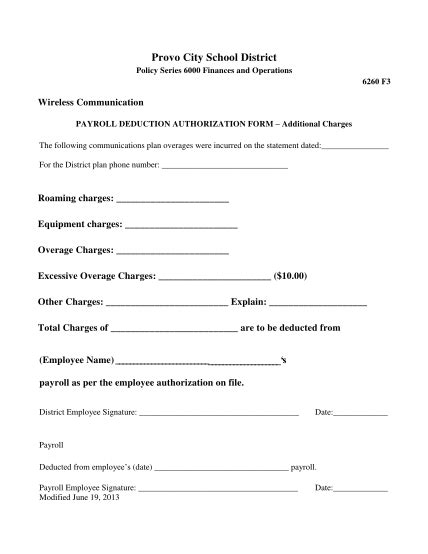 23 payroll deduction authorization form california - Free to Edit