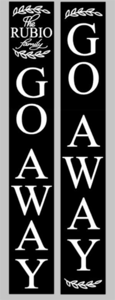 Go Away Funny Welcome Sign Front Porch Sign Welcome Sign - Etsy