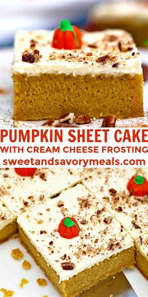 Pumpkin Sheet Cake With Cream Cheese Frosting Video Sweet And
