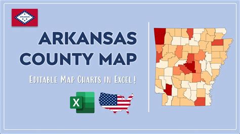 Arkansas County Map In Excel Counties List And Population Map Youtube