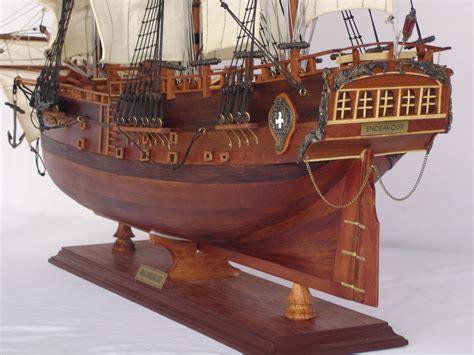 Hms Endeavour Model Ship Wooden Historical Ready Made Handcrafted Tall Ship Standard Range