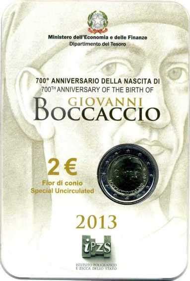 Italia 2013 2 € Commemorativo 700° Anniv Nascita Di Giovanni Boccaccio