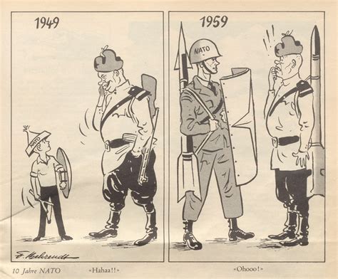 10 Years Of Nato Fom Hahaa To Ohooo Swiss Cartoon From