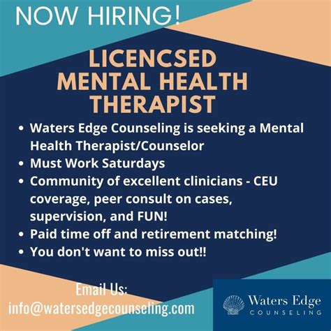 Job Opportunities Water S Edge Counseling