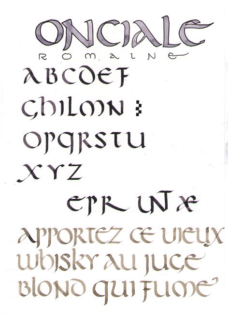 ~ Lonciale ~ Calligraphie Latine Enluminure Médiévale