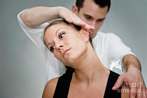 Chiropractic Neck Adjustment Photograph By Microgen Imagesscience