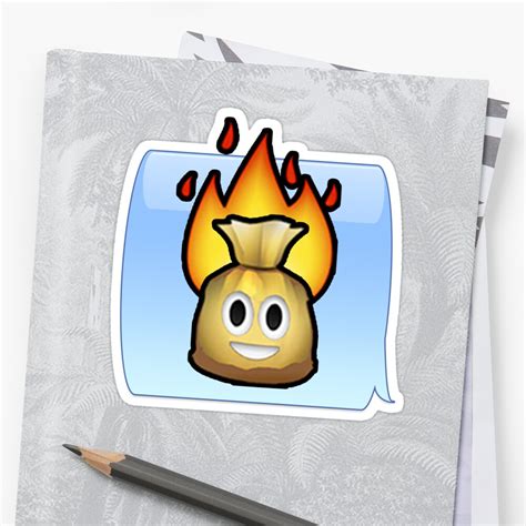 Flaming Bag Of Poop Emoji Sticker By Rantant Redbubble