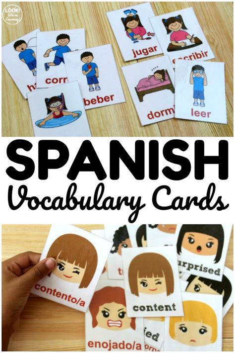 Printable Spanish Flashcards Look Were Learning