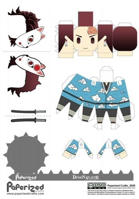 Tanjiro Kamado Papercraft In Anime Paper Anime Crafts Paper Doll Template