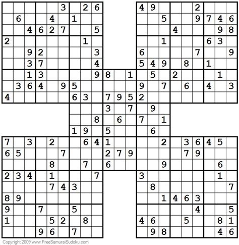 1001 Moderate Samurai Sudoku Puzzles Sudoku Sudoku Printable Sudoku