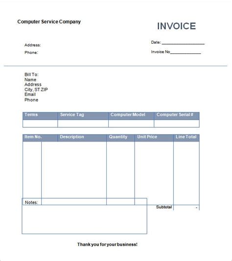 Invoice Template 53 Free Word Excel Pdf Psd Format Download