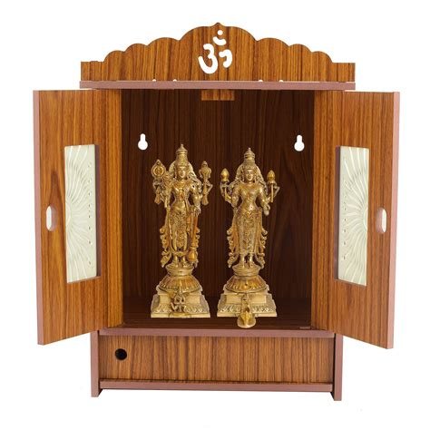 Buy Kevim Mdf Wooden Home Temple With Acrylic Drawer Wall Mount