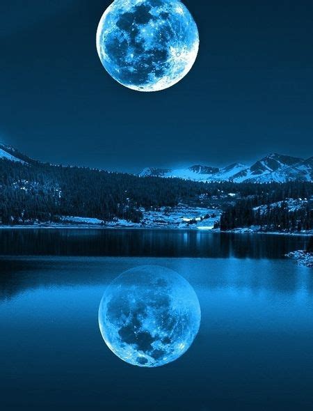 Moon Over A Lake Wallpaper For Phones And Tablets Moon Over Water