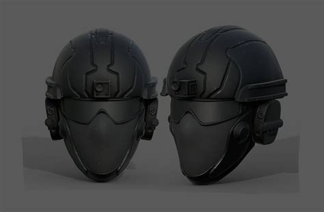 3d Asset Helmet Scifi Military Combat Futuristic