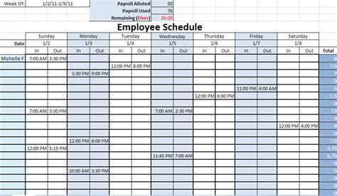 9 Best Images Of Printable Employee Monthly Work Schedule Printable